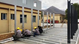 Aluminium prefabricated building.