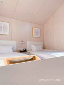 Modular home construction. Modern design from the People's Republic of China.