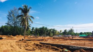 Modular home foundations build in a holiday resort area in record time.