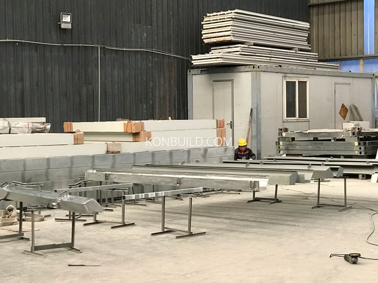 Container home construction in mainland China.